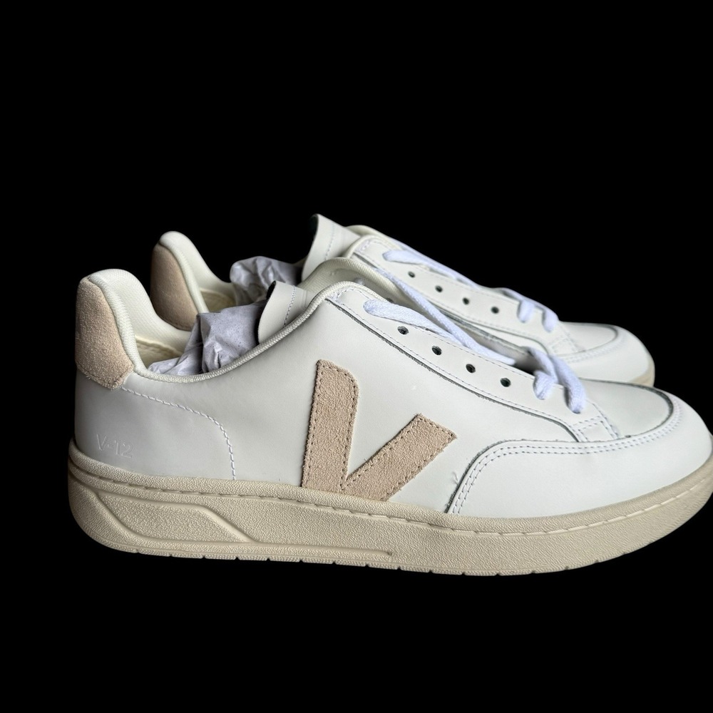 VEJA V-12 Sneakers Women's White Sable Leather US Size 10 NIB Shoes - Picture 6 of 10